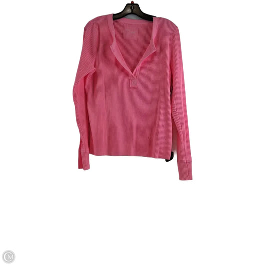 Top Long Sleeve By Aerie In Pink, Size: Xl