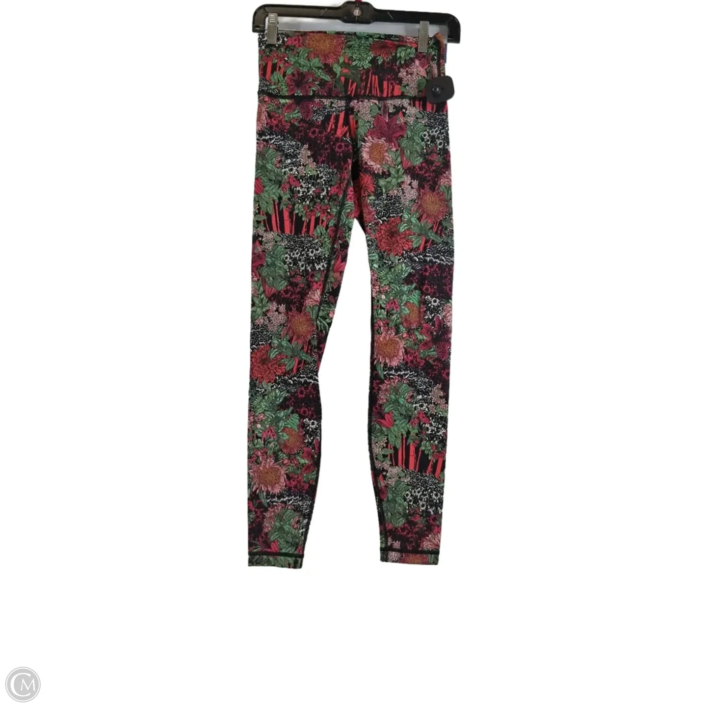 Athletic Leggings By Lululemon In Green & Orange, Size: 6