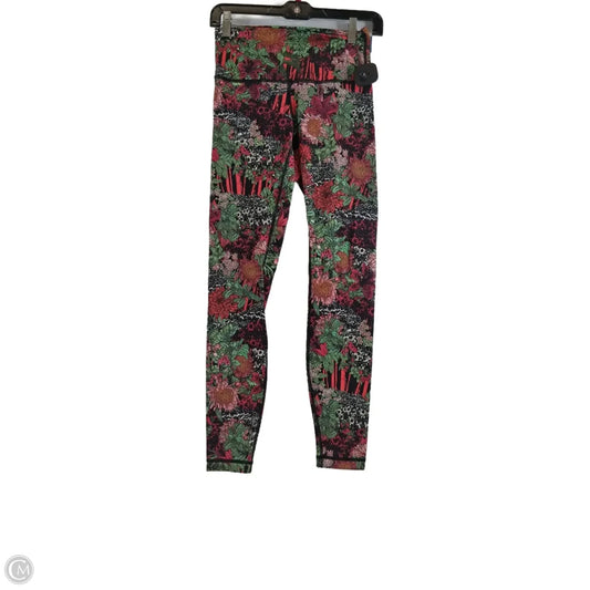 Athletic Leggings By Lululemon In Green & Orange, Size: 6