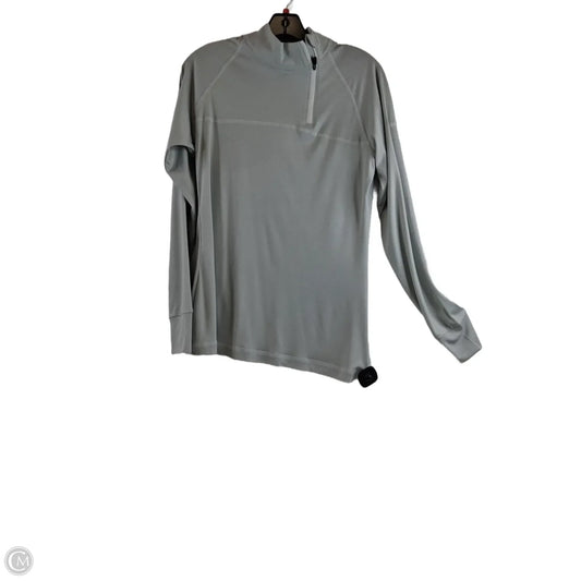 Athletic Top Long Sleeve Collar By Nike Apparel In Grey, Size: M