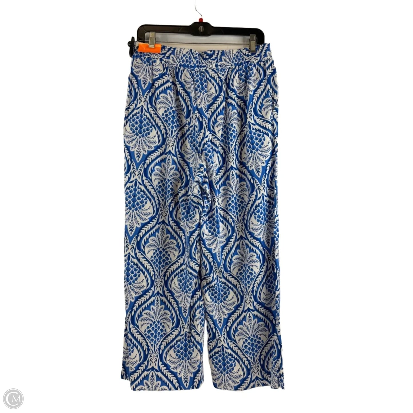 Pants Wide Leg By Clothes Mentor In Blue & White, Size: 14