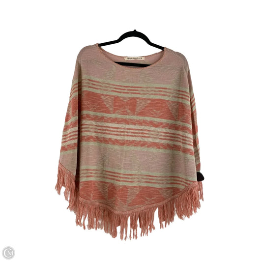 Poncho By Hippie Laundry In Green & Orange, Size: Xl