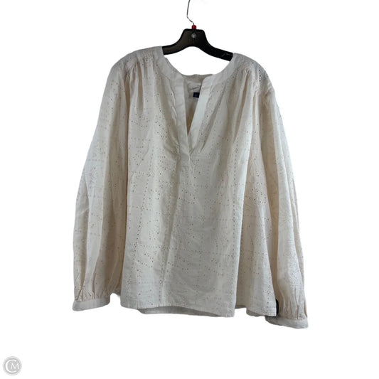 Top Long Sleeve By Universal Thread In Cream, Size: Xxl