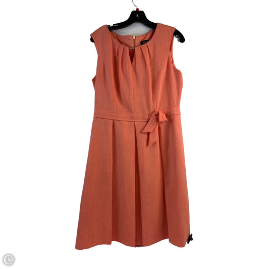 Dress Casual Midi By Ellen Tracy In Orange, Size: M