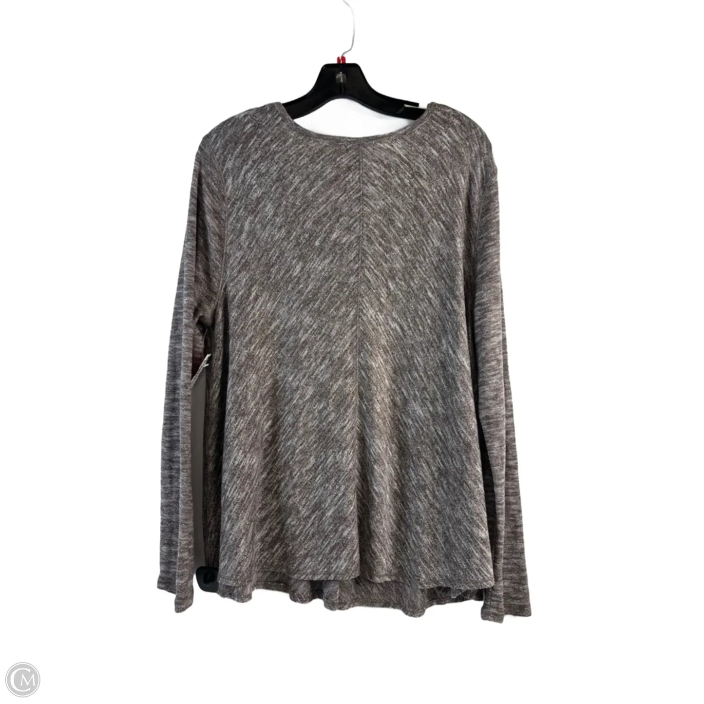 Top Long Sleeve By Old Navy In Brown & White, Size: L
