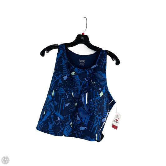 Athletic Bra By Reebok In Blue & Yellow, Size: Xl