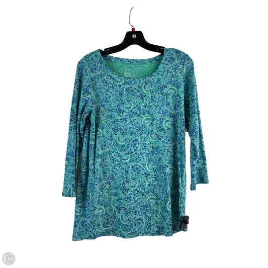 Top 3/4 Sleeve Basic By J. Jill In Paisley Print, Size: S