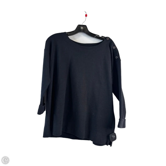 Top 3/4 Sleeve By J. Jill In Black, Size: S