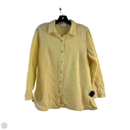 Top Long Sleeve By J. Jill In Yellow, Size: M