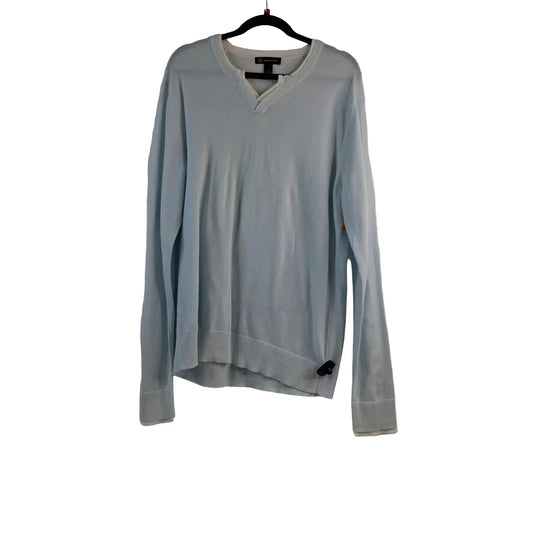 Top Long Sleeve By Inc In Blue & White, Size: L