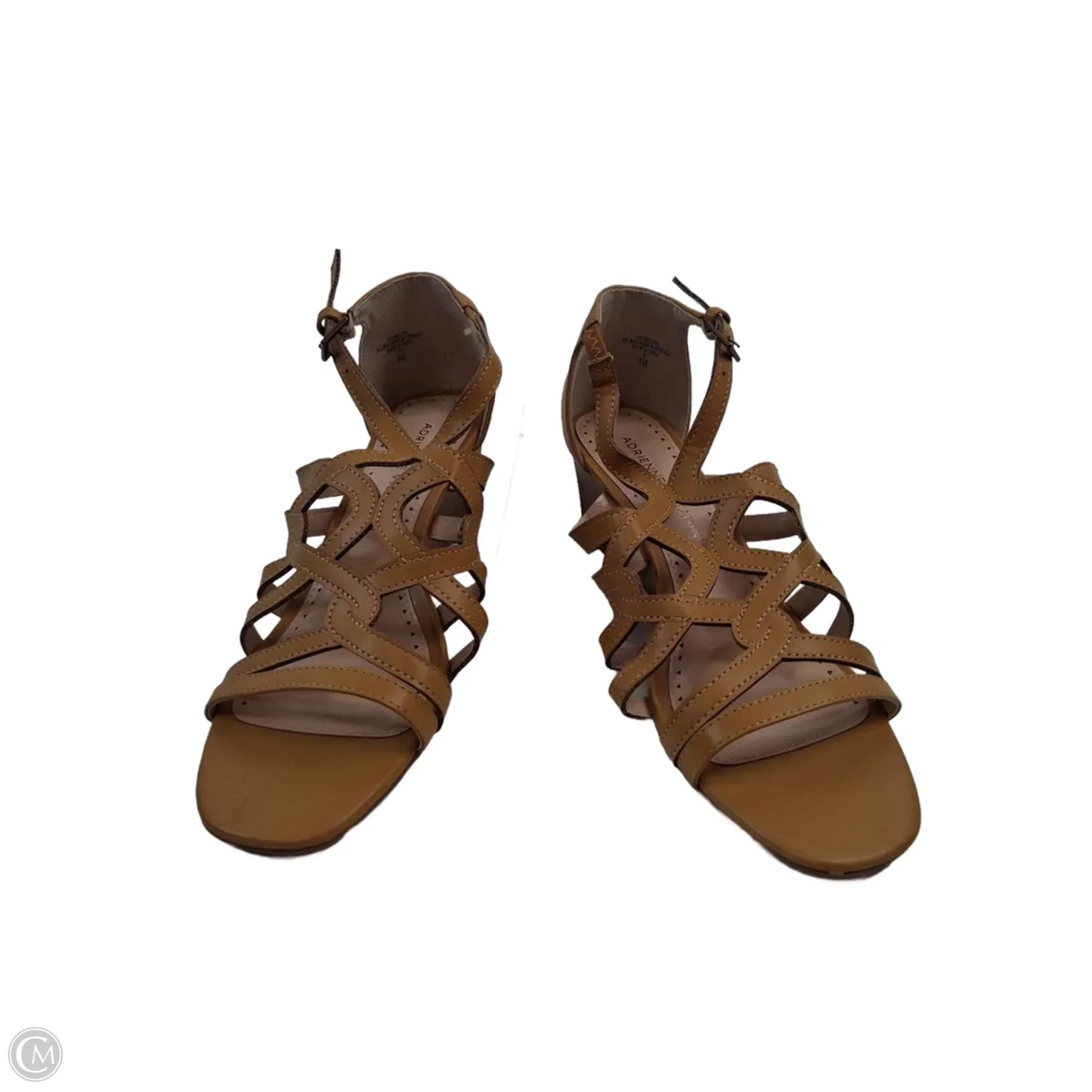 Sandals Heels Wedge By Adrienne Vittadini In Yellow, Size: 8