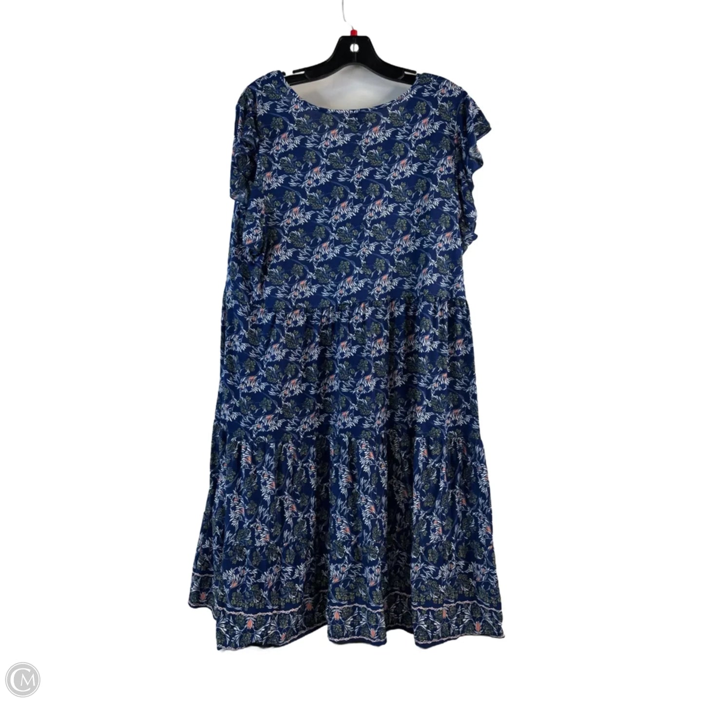 Dress Casual Midi By Max Studio In Blue & White, Size: 1x