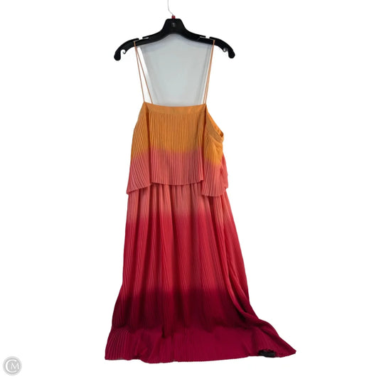 Dress Casual Short By Leith In Pink & Yellow, Size: Xl