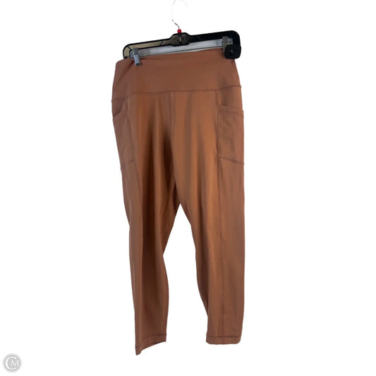 Athletic Leggings Capris By 90 Degrees By Reflex In Tan, Size: Xl
