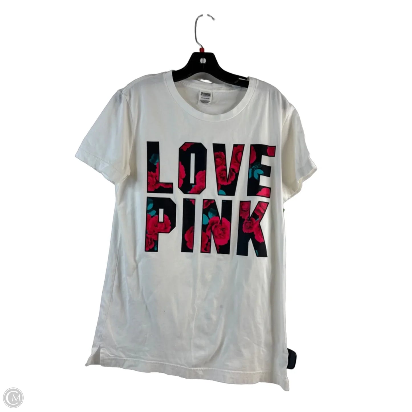 Top Short Sleeve Basic By Pink In Black & White, Size: S