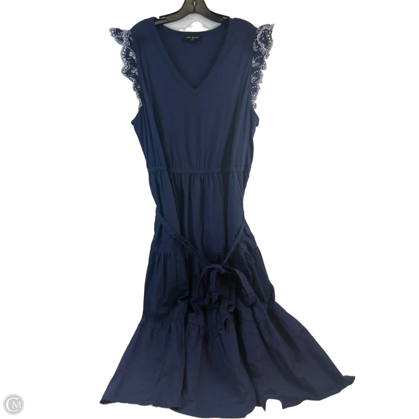 Dress Casual Maxi By Lane Bryant In Blue & White, Size: 2x