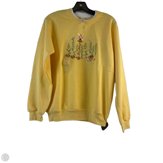 Sweatshirt Crewneck By Clothes Mentor In Yellow, Size: S