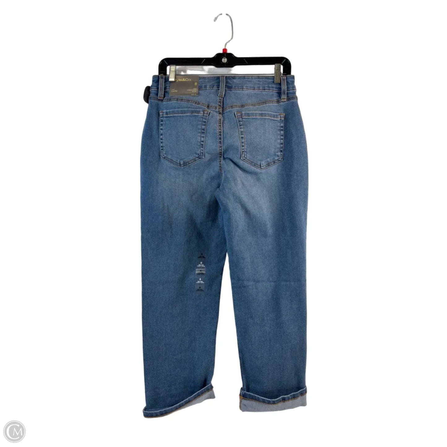 Jeans Cropped By Style And Company In Blue Denim, Size: 8