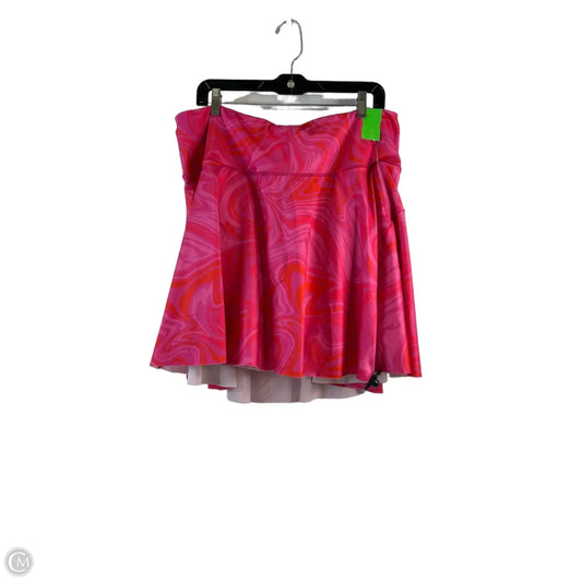 Athletic Skort By Clothes Mentor In Pink & Red, Size: 20