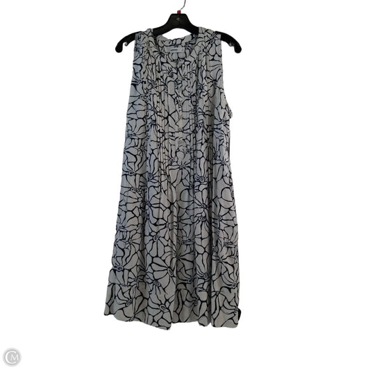 Dress Casual Midi By Sonoma In Blue & White, Size: Xl