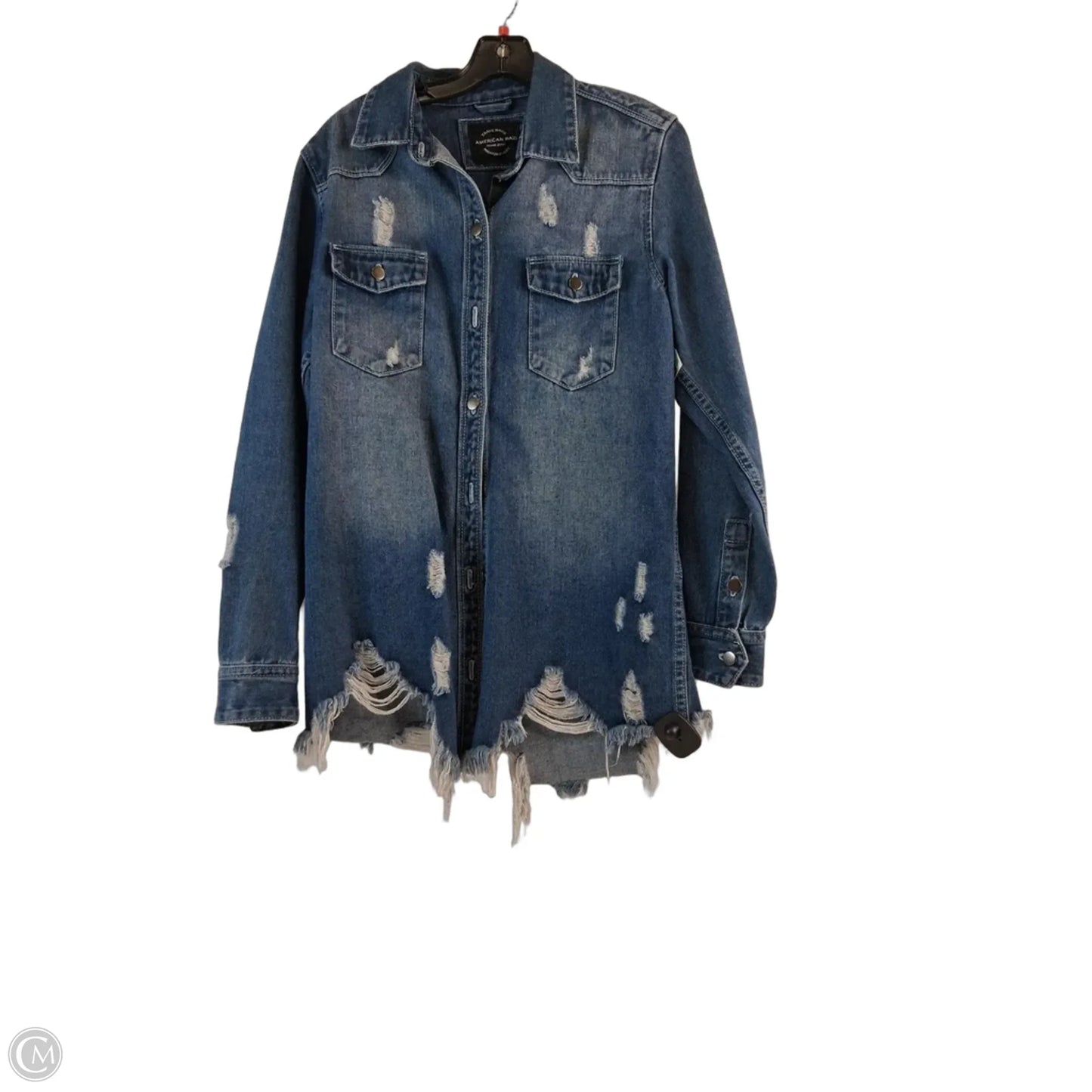Jacket Denim By American Bazi In Blue Denim, Size: S