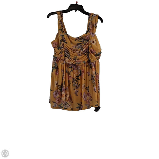 Top Sleeveless By Torrid In Purple & Yellow, Size: 1x