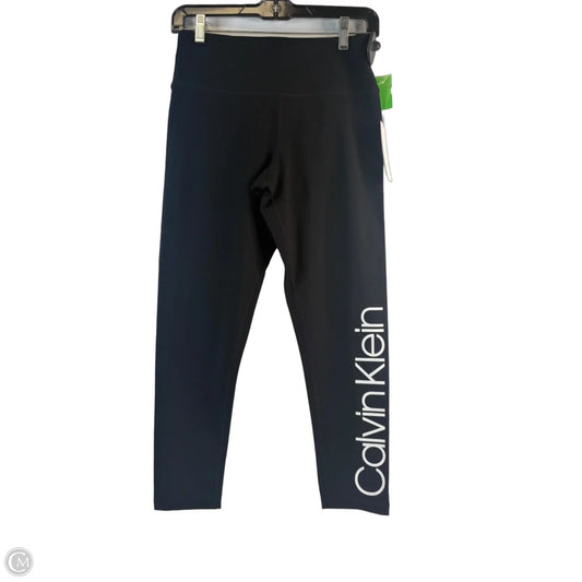 Athletic Leggings By Calvin Klein Performance In Black & White, Size: M
