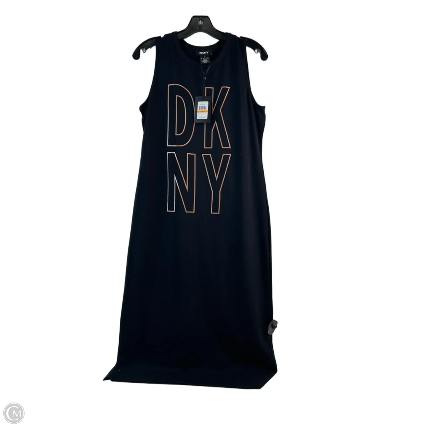 Dress Casual Maxi By Dkny In Black & Tan, Size: S