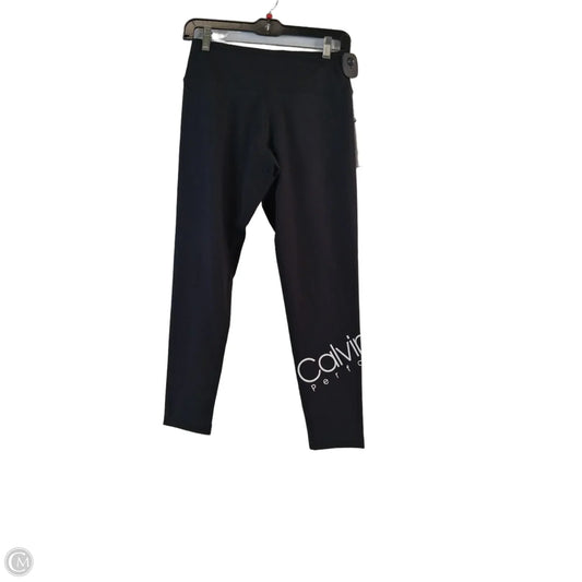 Athletic Leggings By Calvin Klein Performance In Black & White, Size: M