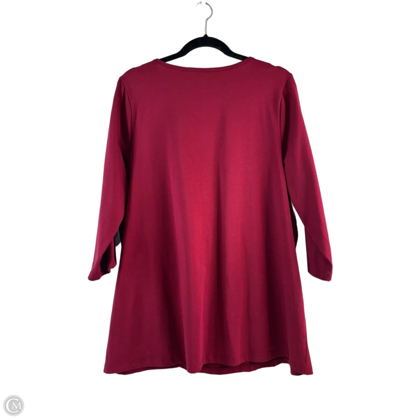 Top 3/4 Sleeve By Catherines In Red, Size: Xl