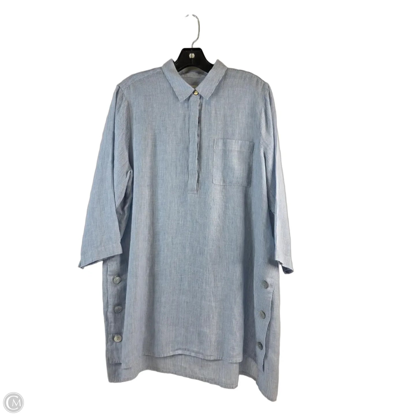Dress Casual Midi By J. Jill In Blue & White, Size: M