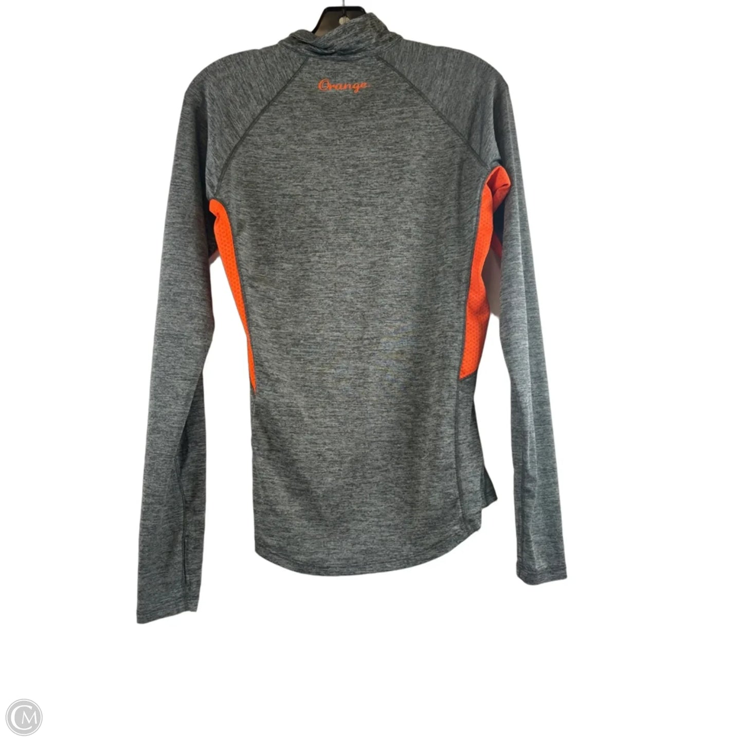 Athletic Top Long Sleeve Collar By Colosseum In Grey & Orange, Size: M