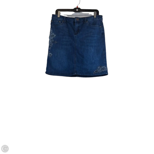 Skort By Christopher And Banks In Blue Denim, Size: 4