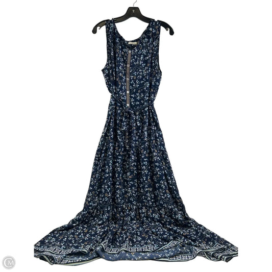 Dress Casual Maxi By Max Studio In Blue & Yellow, Size: Xl