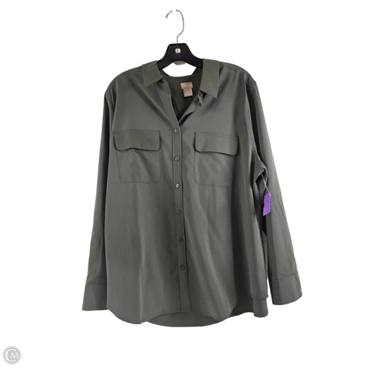 Top Long Sleeve By Chicos In Green, Size: Xl