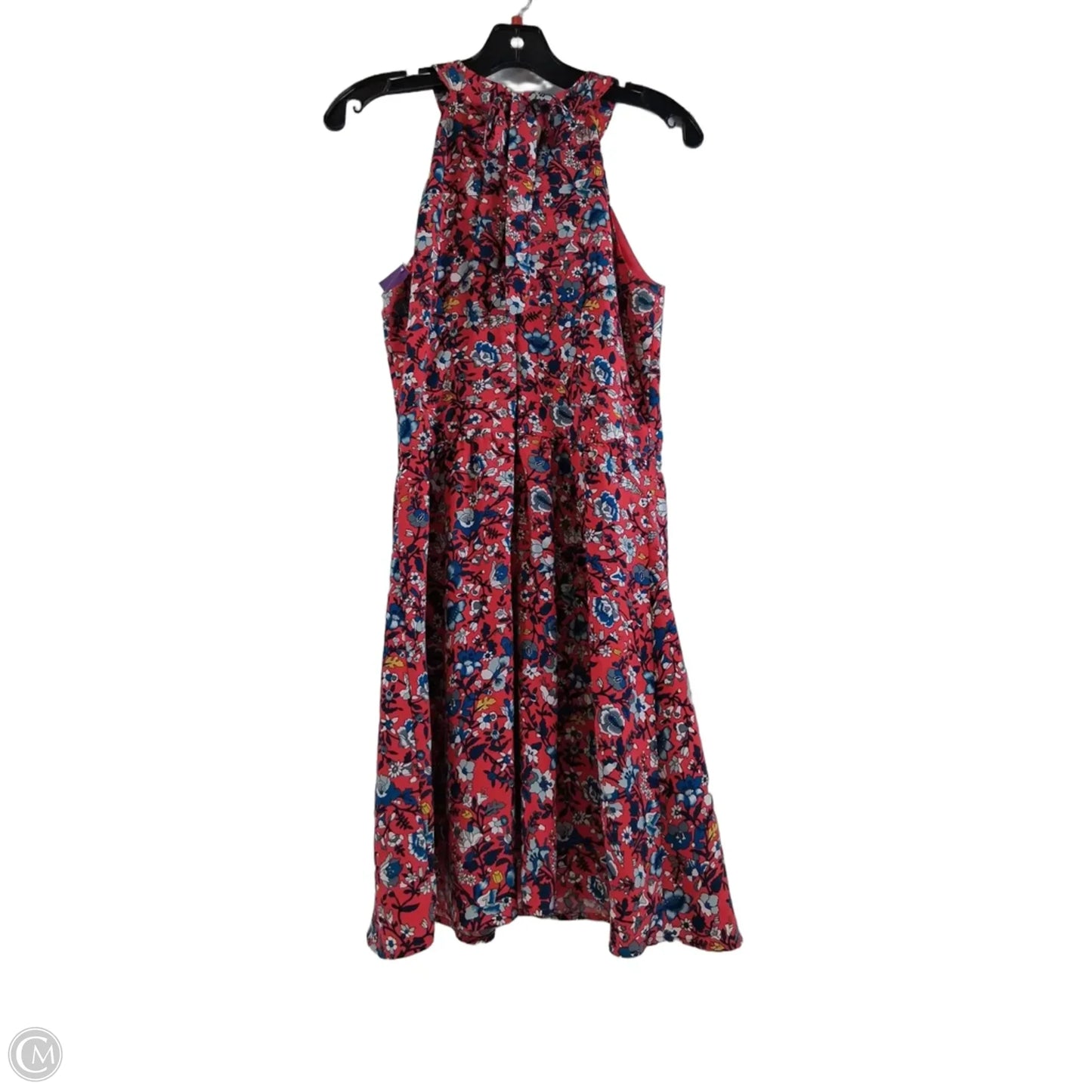 Dress Casual Midi By Loft In Blue & Red, Size: S