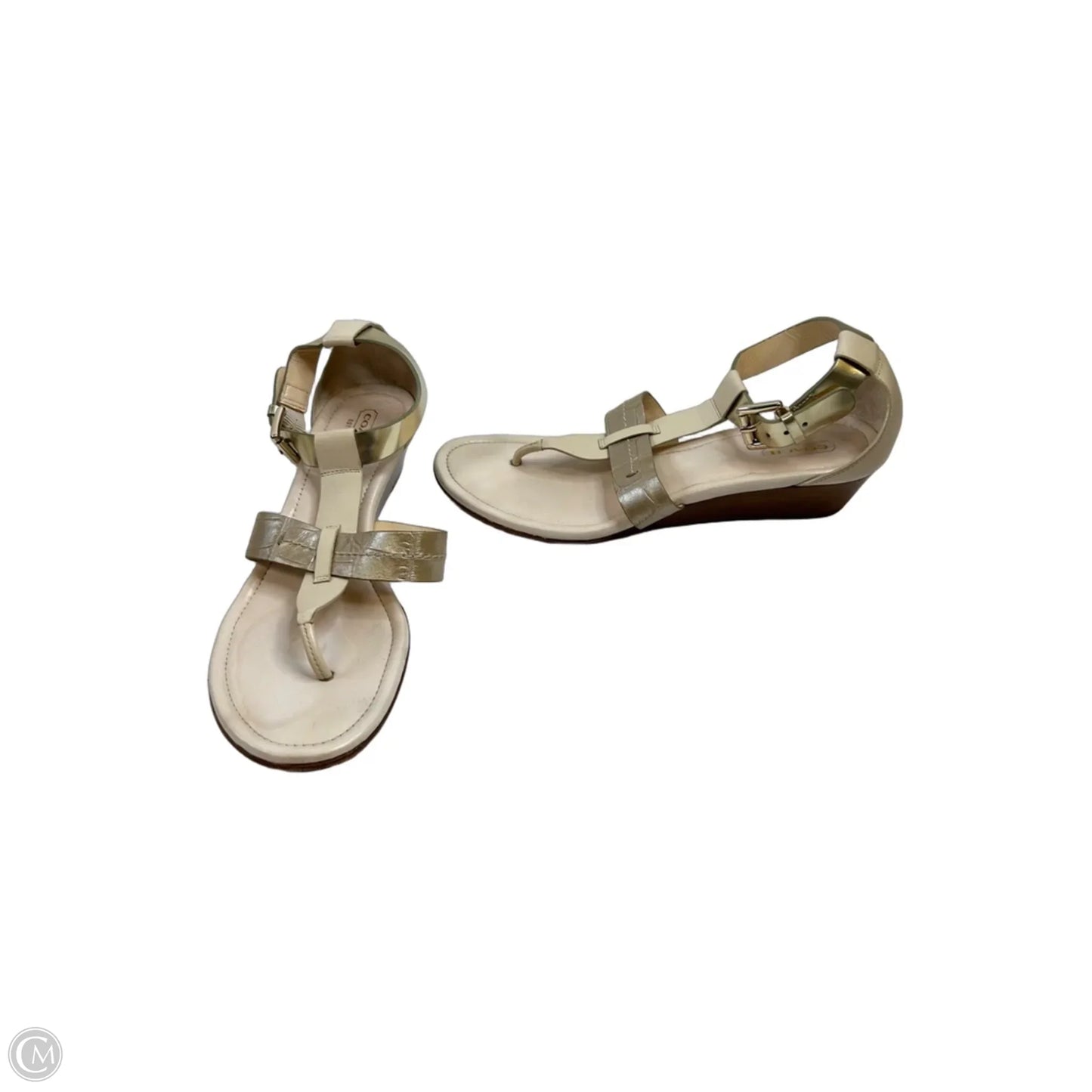 Sandals Designer By Coach In Beige, Size: 9