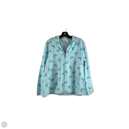 Sweatshirt Collar By Kim Rogers In Aqua, Size: Xlp
