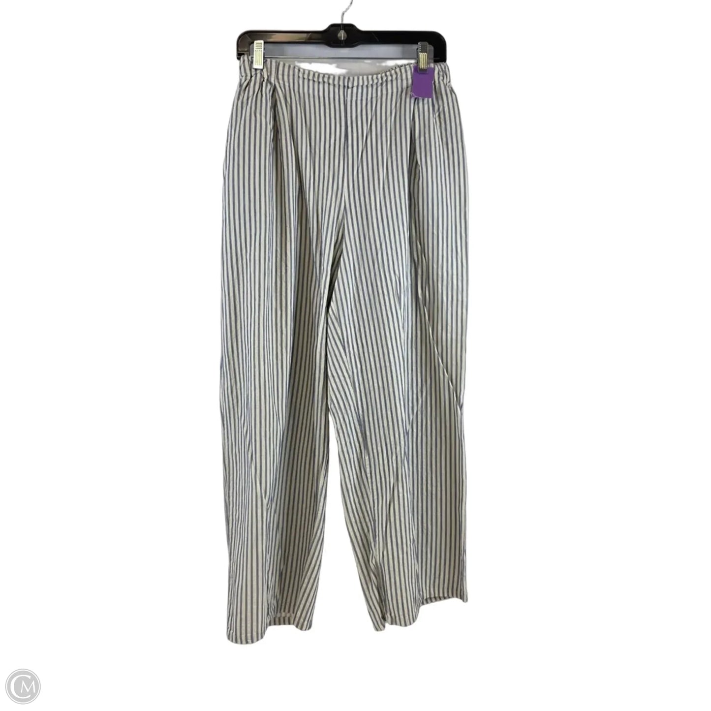 Pants Cropped By Flax In Blue & White, Size: 8
