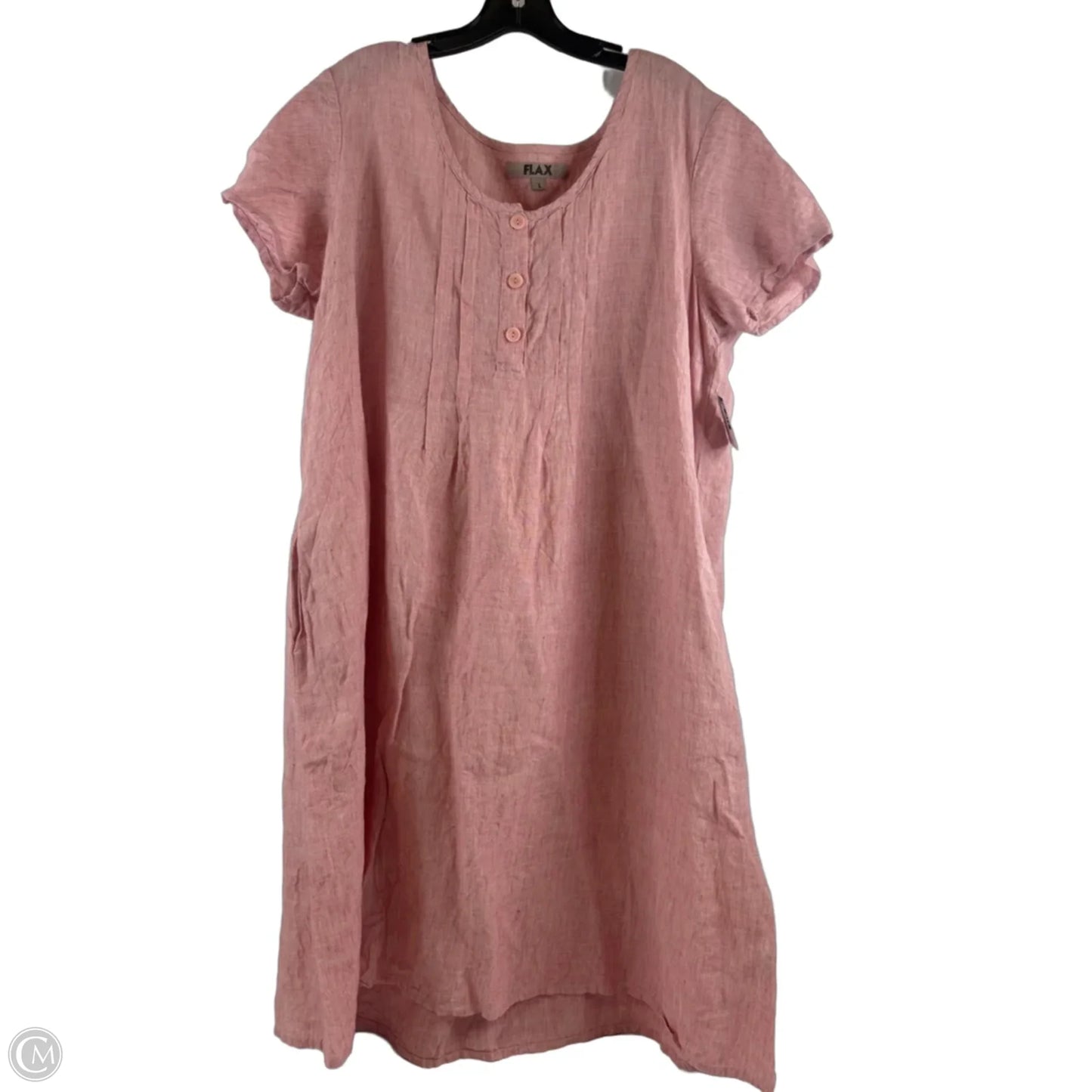 Dress Casual Midi By Flax In Pink, Size: L
