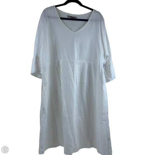 Dress Casual Midi By Flax In White, Size: M