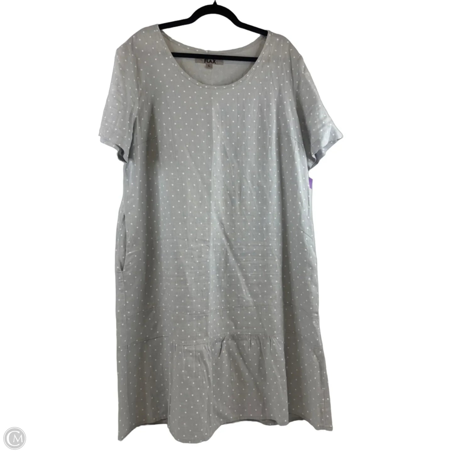 Dress Casual Midi By Flax In Polkadot Pattern, Size: L