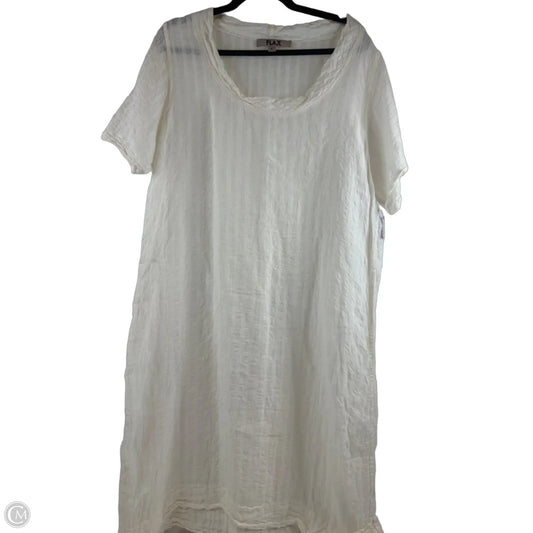 Dress Casual Midi By Flax In Cream, Size: L