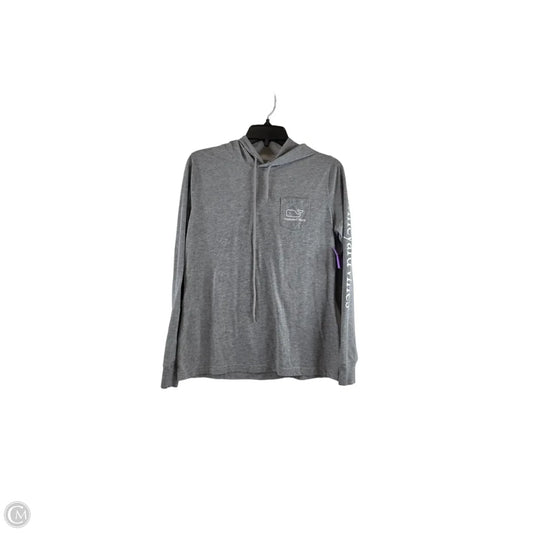 Top Long Sleeve By Vineyard Vines In Grey & White, Size: S