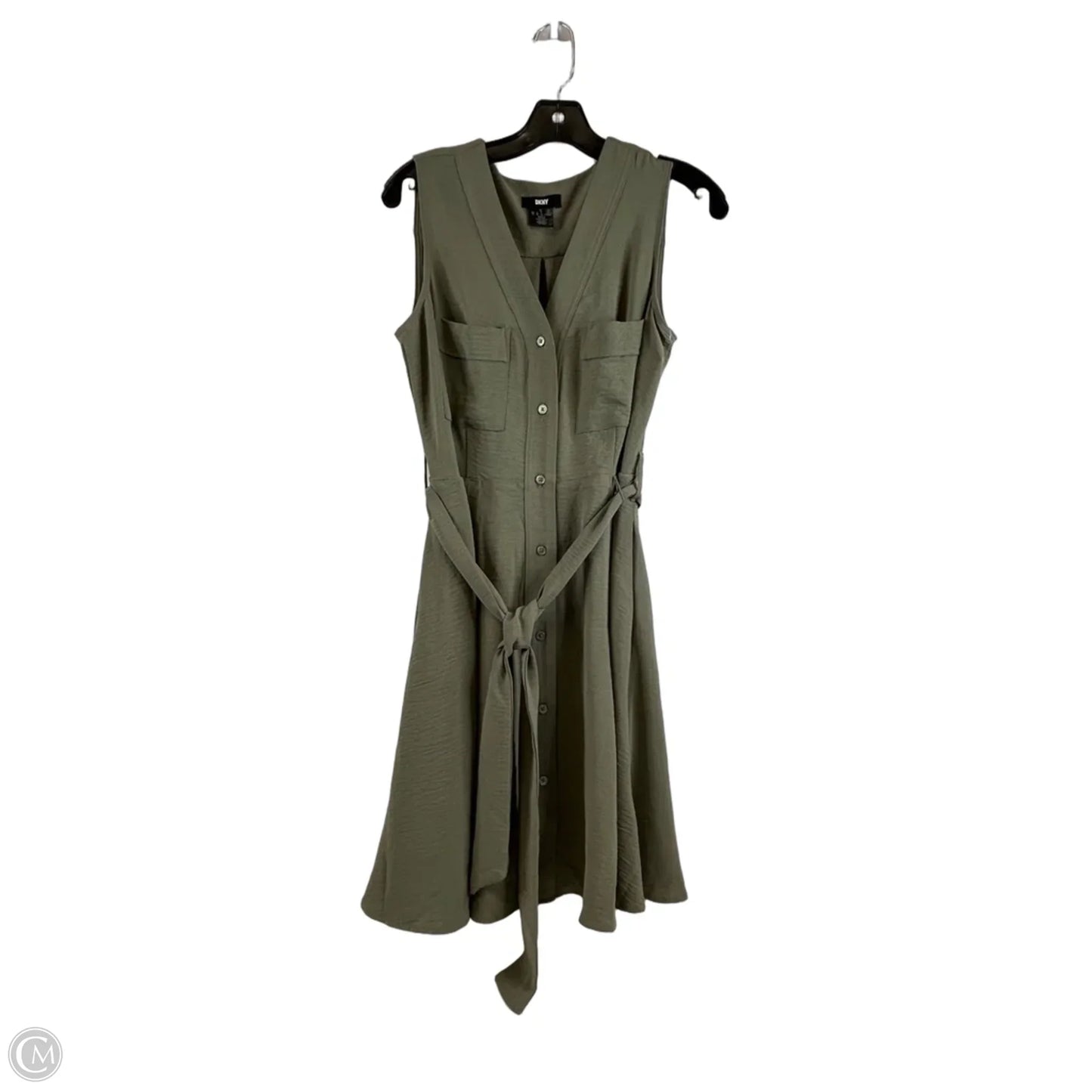 Dress Casual Midi By Dkny In Green, Size: S