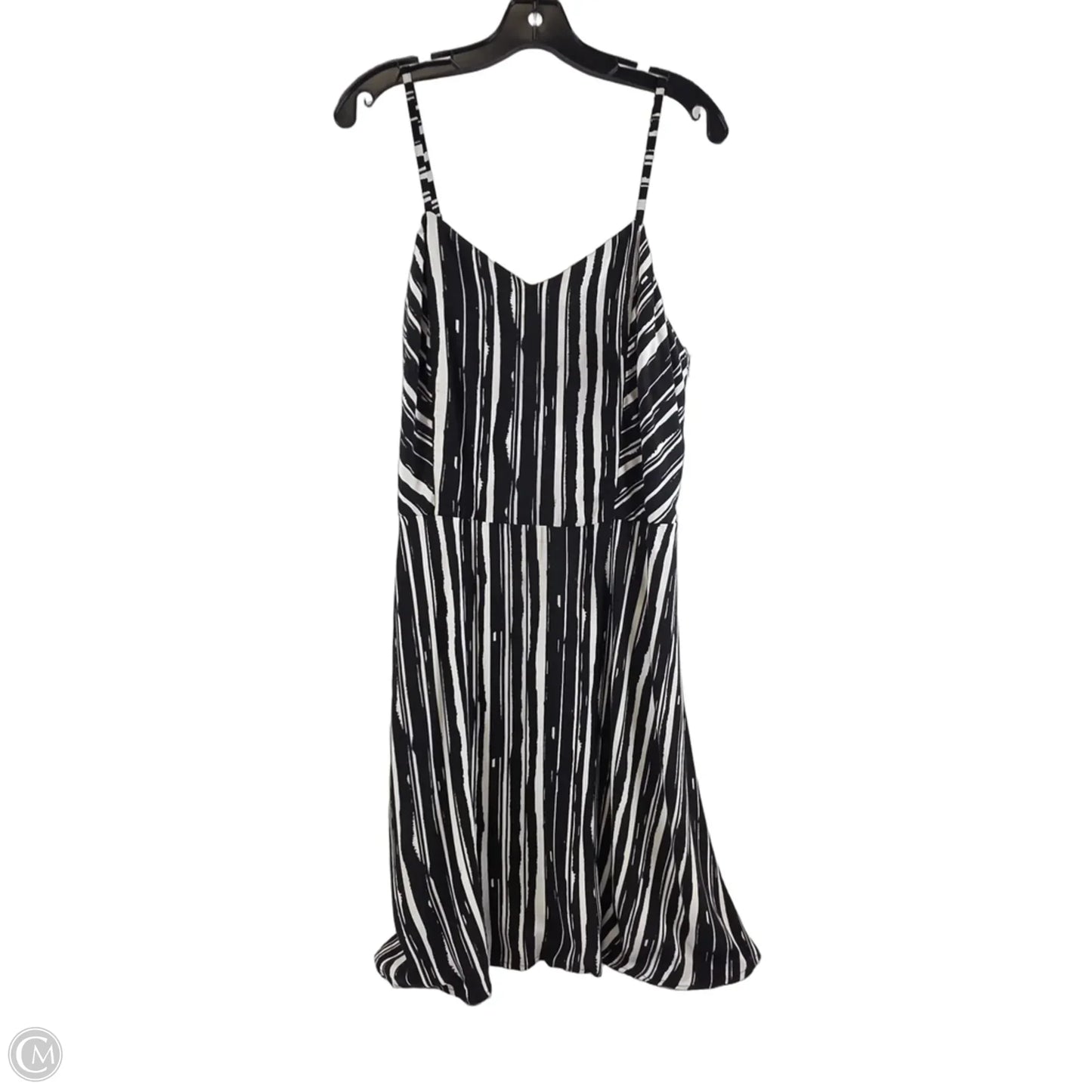 Dress Casual Midi By Apt 9 In Black & White, Size: Xl