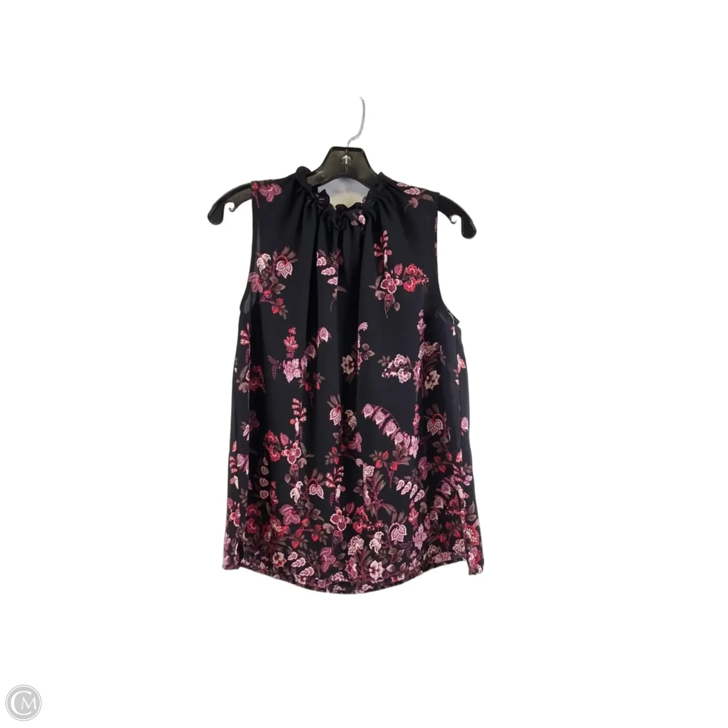 Top Sleeveless By Ann Taylor In Black & Red, Size: S