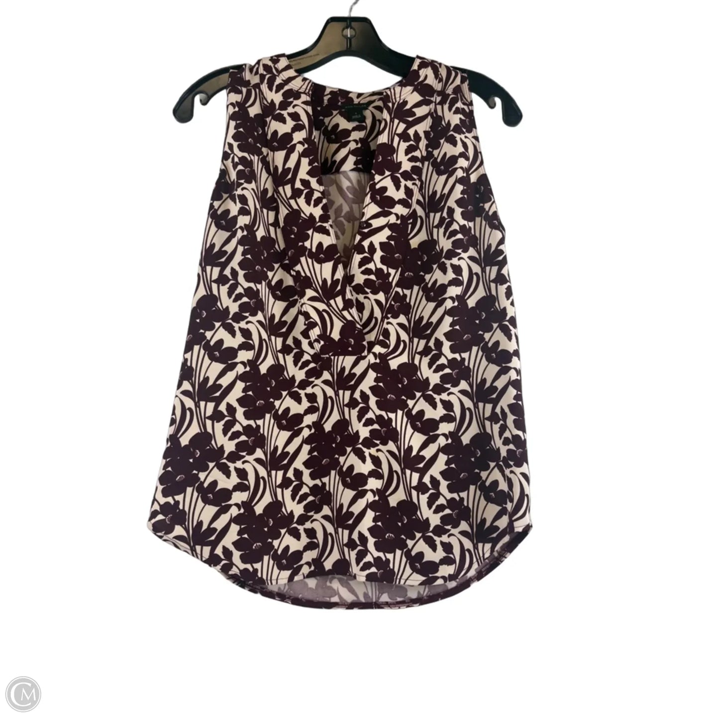 Top Sleeveless By Ann Taylor In Maroon, Size: S