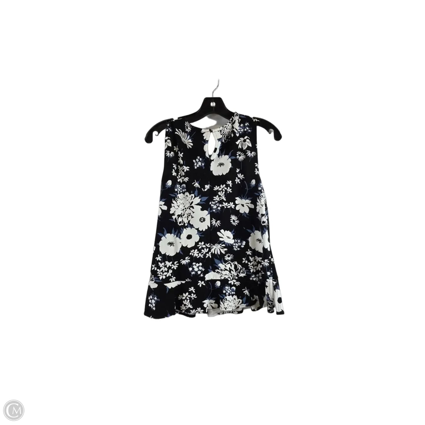 Top Sleeveless By Ann Taylor In Black & White, Size: S