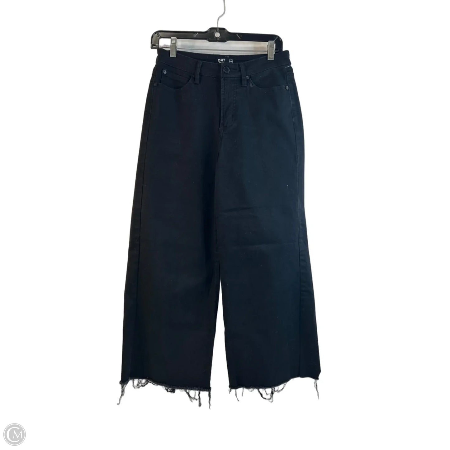 Jeans Wide Leg By Oat In Black Denim, Size: 6